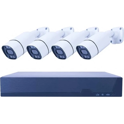 PNI IPMAX POE 8 8MP 30m Пълен Пакет с 4 PoE Камери Кабели и Seagate SkyHawk (PNI-POE8-1TB)