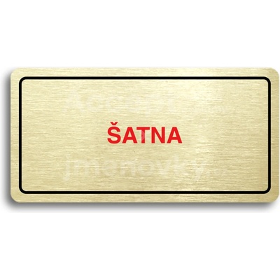 ACCEPT Piktogram ŠATNA - zlatá tabulka - barevný tisk