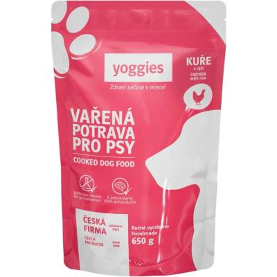 Yoggies Vařená potrava kuřecí maso s rýží 650 g