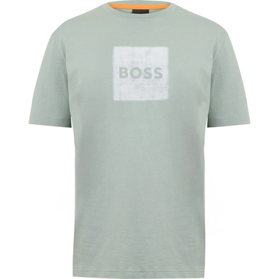 Boss Тениска Boss Mens BOSS ORANGE Short Sleeve T-Shirt with Contemporary Stitched Logo - Green 351