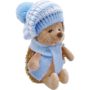 Orange Toys Плюшена играчка Orange Toys Life - Настръхналият таралеж, с раирана синя барета, 15 cm (OS001-221/15B) - baby