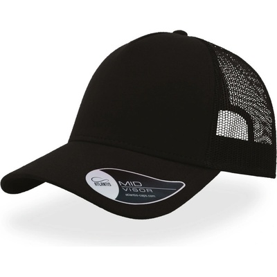 Atlantis Headwear Rapper Jersey Trucker 5 panelová COT33019400299-black Černá