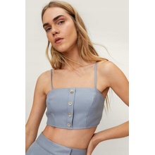 !!! Nasty Gal CROP RAMIENKA gombíky