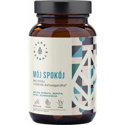 Aura Herbals Calm & Stress-Free + KSM-66 Ashwagandha 60 kapsúl