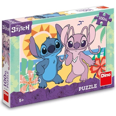 Dino - Puzzle Stitch na pláži - 100 piese