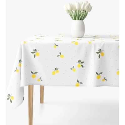 Goldea hranatý ubrus 100% bavlněné plátno citrony 100x140 cm