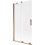 Mexen Velar двукрилен подвижен екран за вана 100 x 150 cm, матирано, розово злато - 896-100-000-31-60 (896-100-000-31-60)