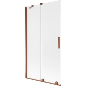 Mexen Velar двукрилен подвижен екран за вана 100 x 150 cm, матирано, розово злато - 896-100-000-31-60 (896-100-000-31-60)