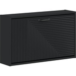 vidaXL Стенно шкафче за обувки HAARLEM 71 x 17 x 43 см Черно (896846)