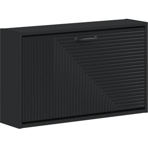 vidaXL Стенно шкафче за обувки HAARLEM 71 x 17 x 43 см Черно (896846)