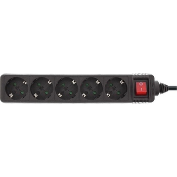 Xmart Разклонител xmart 5ГН/1.5М С КЛЮЧ gnb-05k ЧЕРЕН (3800202092424)