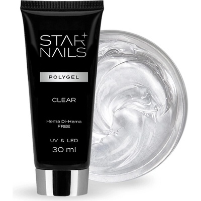 Starnails Hema UV/LED Polygél Di-Hema Free 001 Clear 30 ml