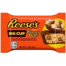 Reese's košíček z mléčné čokolády plněný arašídovým máslem s cereáliemi Puffs 34 g