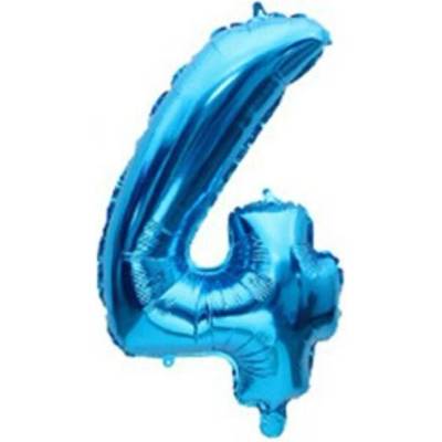 Fóliový balón čísla modré 82 cm Čísla: 4