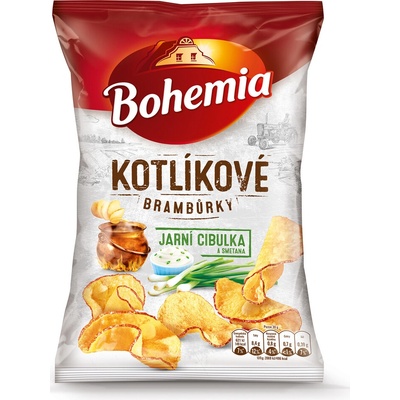 Bohemia Kotlíkové brambůrky cibule smetana 100 g