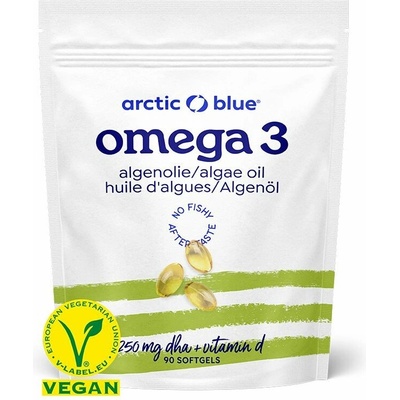 Arctic blue Vegan Omega 3 Algae 250mg DHA & Vitamin D 400IU 90 kapsúl