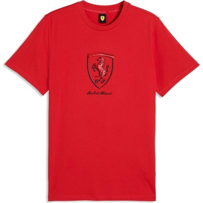 Puma Ferrari Tonal Shield Tee červená čierna