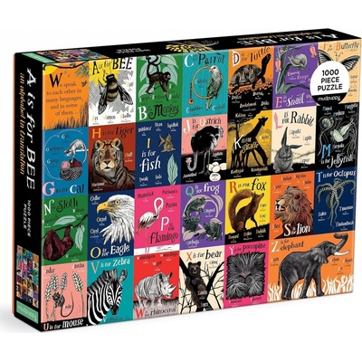 Mudpuppy A jako Bee: Abeceda v překladu 1000 dílků