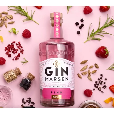 Marsen Gin Pink 38% 0,7 l (holá láhev)