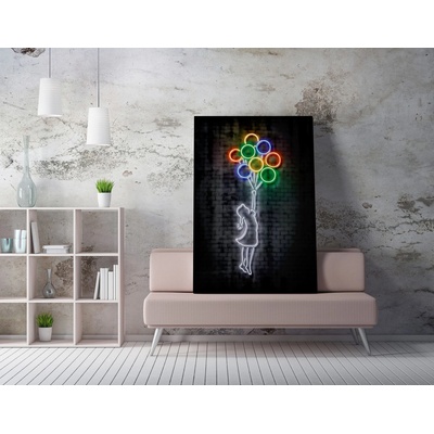 ASIR Obraz na plátně ( 50 x 70 cm) Dívka s balónky