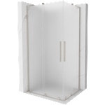 Mexen Velar L Duo плъзгаща се душ кабина 90 x 80 см, скреж, четкан никел - 871-090-080-02-33-97 (871-090-080-02-33-97)