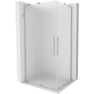 Mexen Velar L Duo плъзгаща се душ кабина 90 x 80 см, скреж, четкан никел - 871-090-080-02-33-97 (871-090-080-02-33-97)