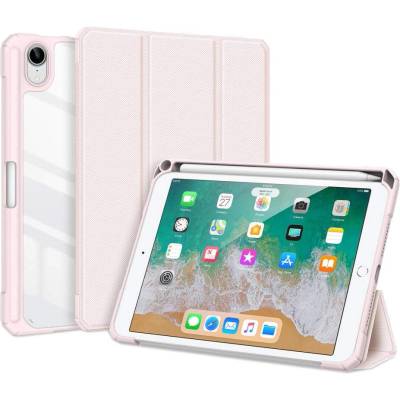 Dux Ducis Toby Tablet Case - хибриден удароустойчив кейс с отделение за Apple Pencil 2 за iPad mini 6 (2021) (розов)
