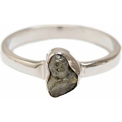 Nefertitis Diamant přírodní surový prsten stříbro R338