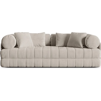 Cosmopolitan Design Бежов кадифен сгъваем диван 206 cm Kemi - Cosmopolitan Design (COS_3SF_44_F1_KEMI1)