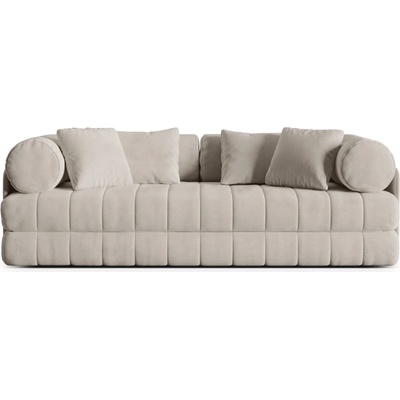 Cosmopolitan Design Бежов кадифен сгъваем диван 206 cm Kemi - Cosmopolitan Design (COS_3SF_44_F1_KEMI1)