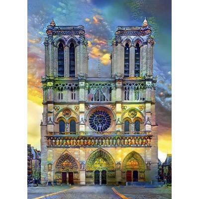 King Katedrála Notre-Dame Paříž Francie 1000 dílků