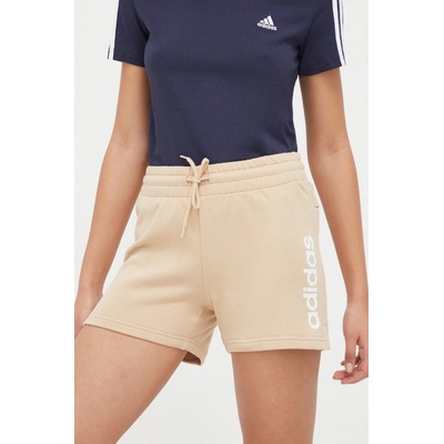 adidas bavlnené šortky béžová s potlačou IS2079