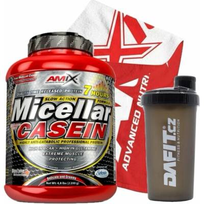 AKCE Amix Micellar Casein 2200 g + ZDARMA Šejkr 700 ml + ručník – Zboží Dáma