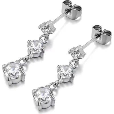 Victoria Filippi Stainless Steel Ocelové náušnice se zirkony Zoa E-E24213P/30 Stříbrná