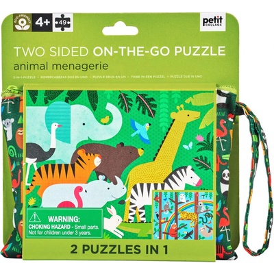 Petitcollage oboustranné puzzle 2v1 džungle