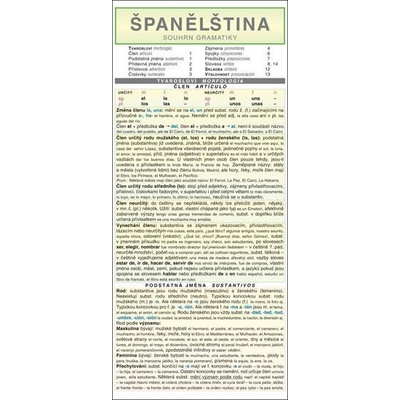 ŠPANĚLŠTINA souhrn gramatiky