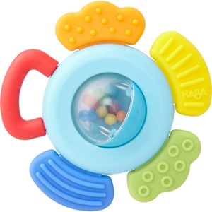 HABA Бебешка силиконова дрънкалка Haba, Пъстра (303363)