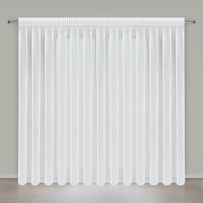 Záclona ELPIDIA s riasiacou páskou 350x250cm - biela