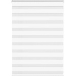 vidaXL Зеброва щора бял 110x100 см ширина на плата 105, 9 см полиестер (4014731)
