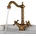 Sanitary ware Висок ретро смесител за мивка с врътки Жана, бронз (2635)