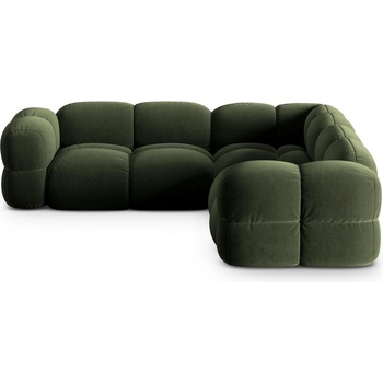 Cosmopolitan Design Зелен кадифен ъглов диван Loretto - Cosmopolitan Design (COS_COR_120_F1_LORETTO4)