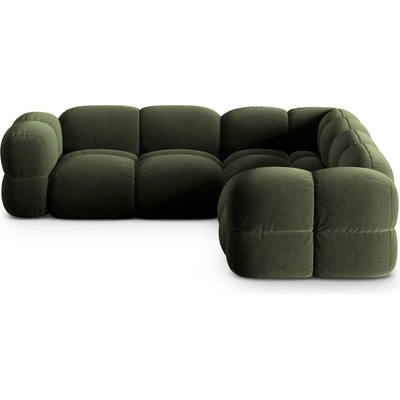 Cosmopolitan Design Зелен кадифен ъглов диван Loretto - Cosmopolitan Design (COS_COR_120_F1_LORETTO4)