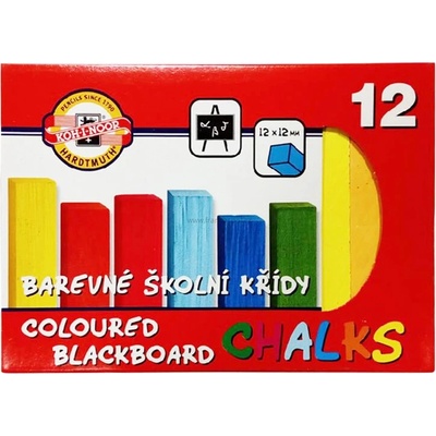 KOH-I-NOOR Křídy školní barevné 12 barev
