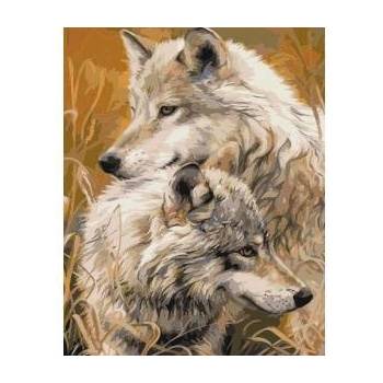 Smart Flamingo Creative set Flamingo Line Painting by numbers 40x50cm Wolves (Fys107)