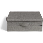 Bigso Сива текстилна кутия за съхранение с капак 46x56x16 cm Soft Storage Low - Bigso (6964S0701-99)