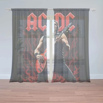 Sablio Záclony ACDC Kytarista: 2ks 150x250cm