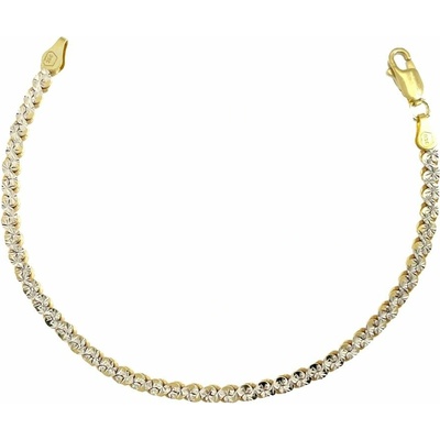 INFINITYSILVER Stříbrný náramek serpentine zlacený s brusem 1711120GA18