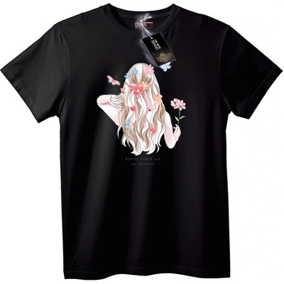 NOONEBRAND Тениска Цветно момиче - 4XL, Black