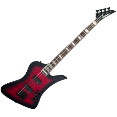 Jackson JS3 Q Kelly Bird AH Transparent Red Burst Електрическа баскитара