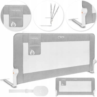 MoMi zábrana na posteľ Lexi XL light grey